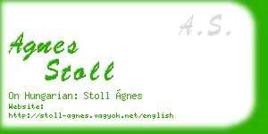 agnes stoll business card