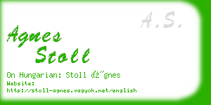 agnes stoll business card